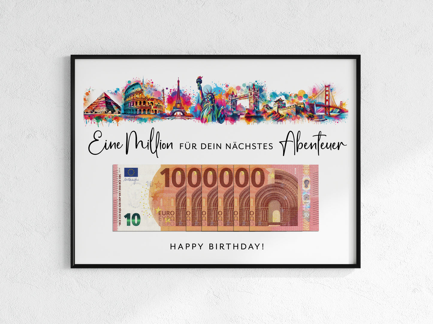 Eine Million für dein nächstes Abenteuer - Geldgeschenk