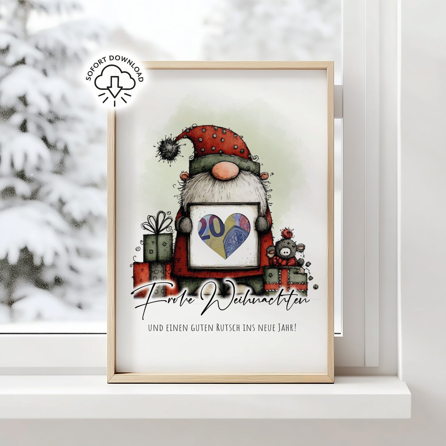 Wichtel Geldgeschenk Weihnachten