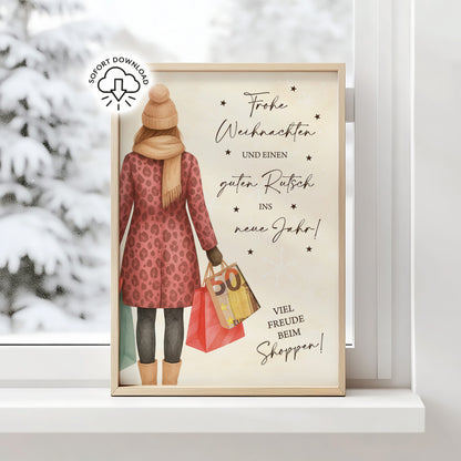 Shopping Geldgeschenk Weihnachten | Weihnachtsgeschenk