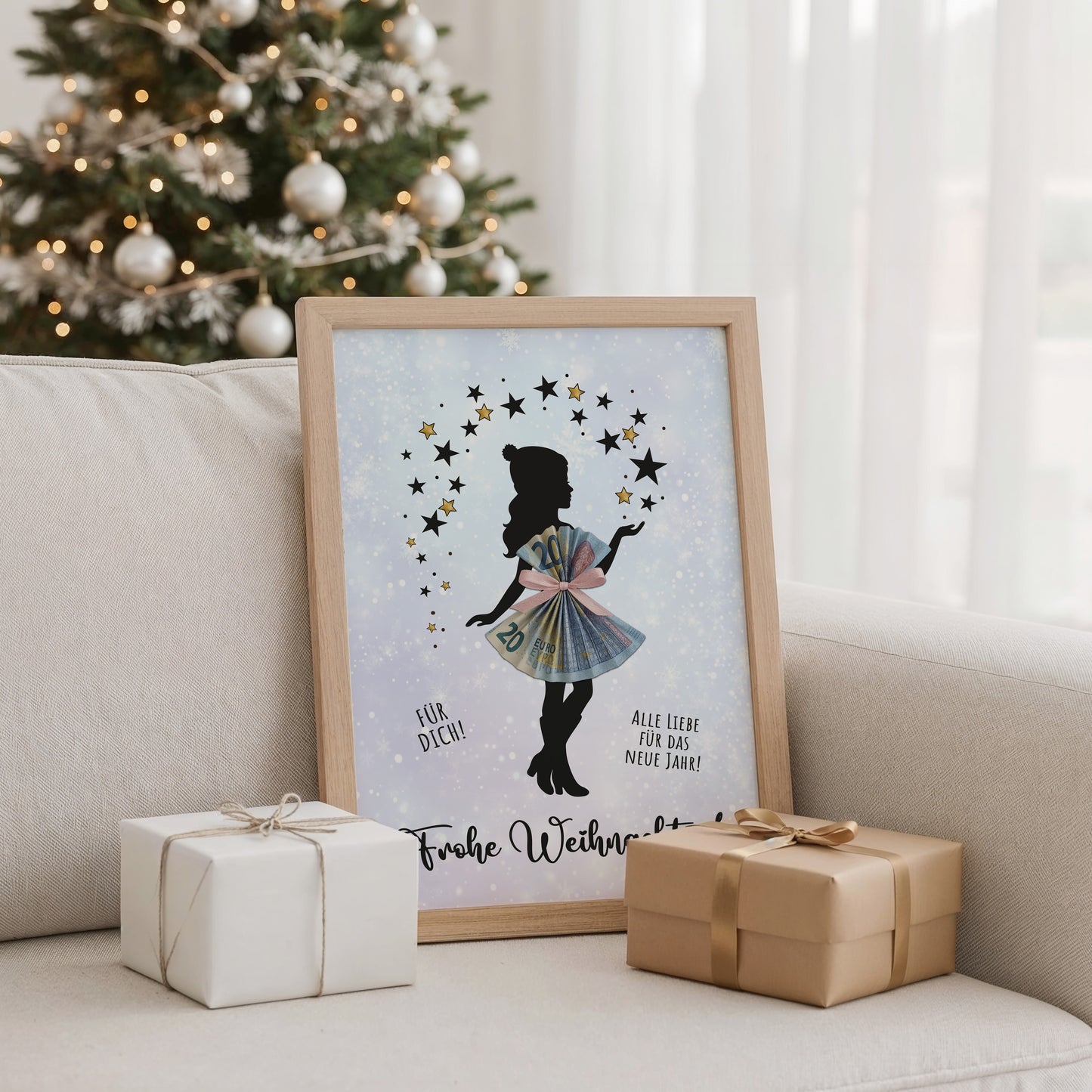 Geldgeschenk Weihnachten | Weihnachtsgeschenk Kleid