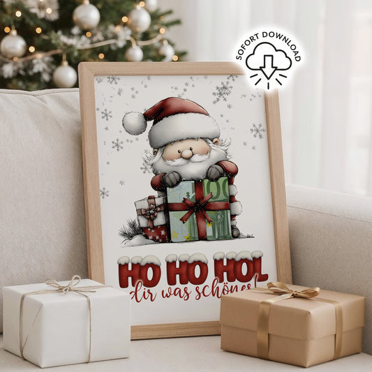 HO HO HOL dir was Schönes - Geldgeschenk Weihnachten digitaler Download