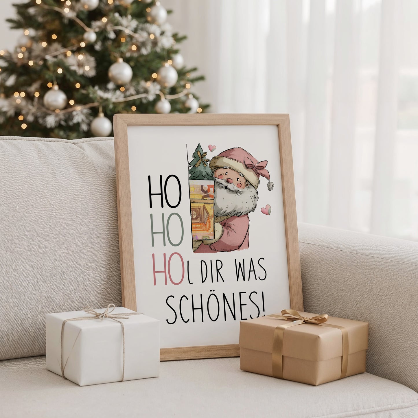 HO HO HOL dir was Schönes - Geldgeschenk Weihnachten