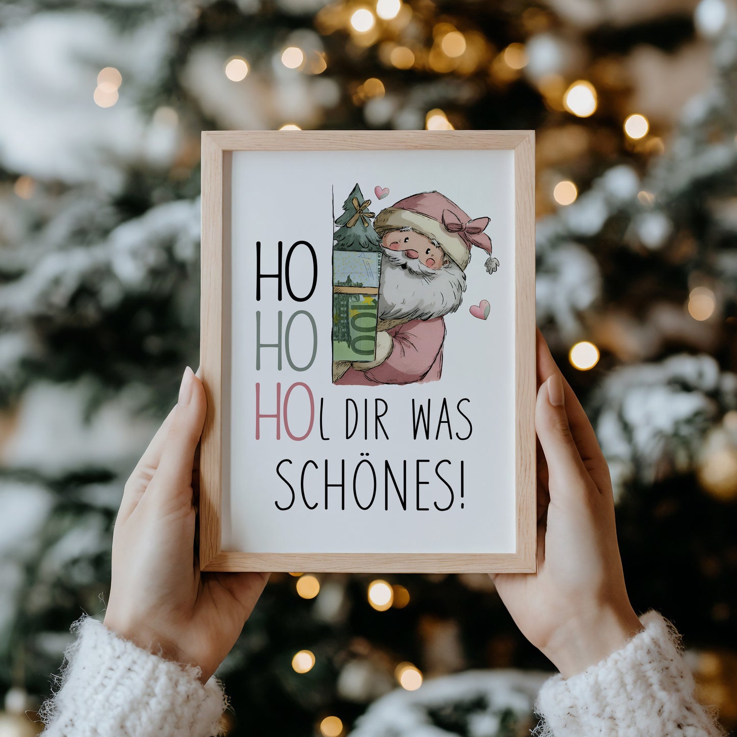 HO HO HOL dir was Schönes - Geldgeschenk Weihnachten