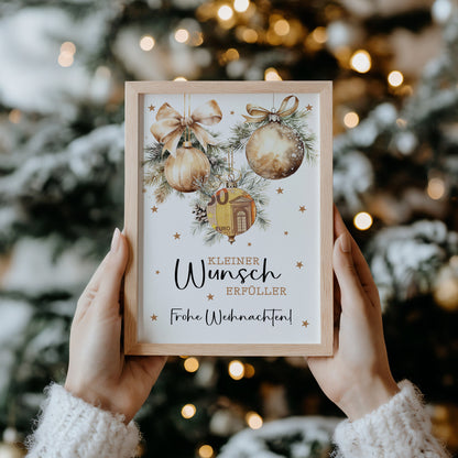 Wunscherfüller - Geldgeschenk Weihnachten | Weihnachtsgeschenk Christbaumkugeln