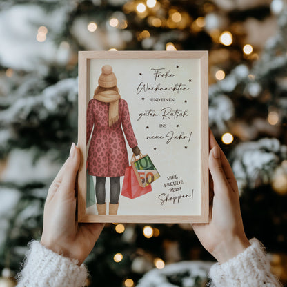 Shopping Geldgeschenk Weihnachten | Weihnachtsgeschenk