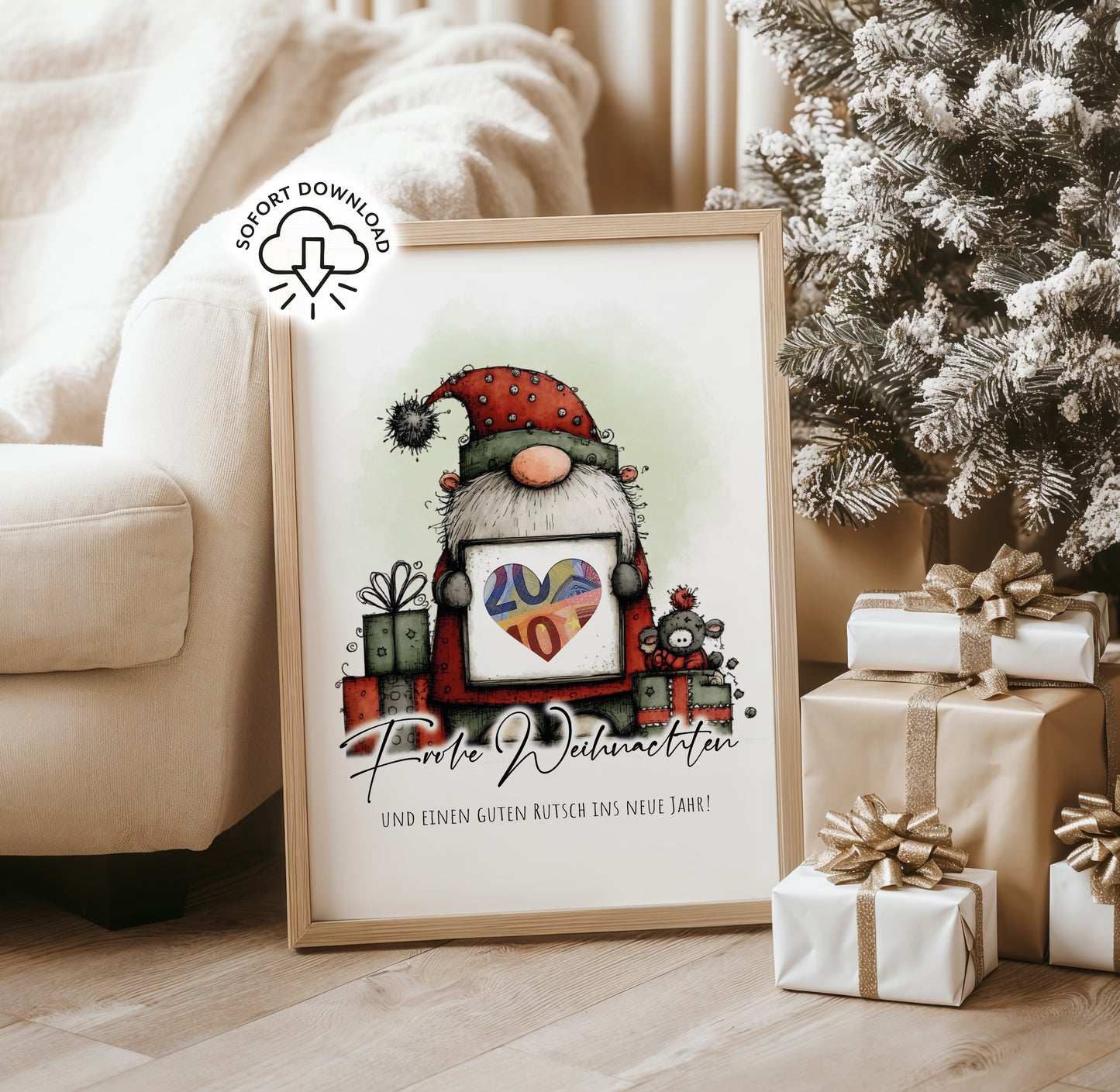 Wichtel Geldgeschenk Weihnachten