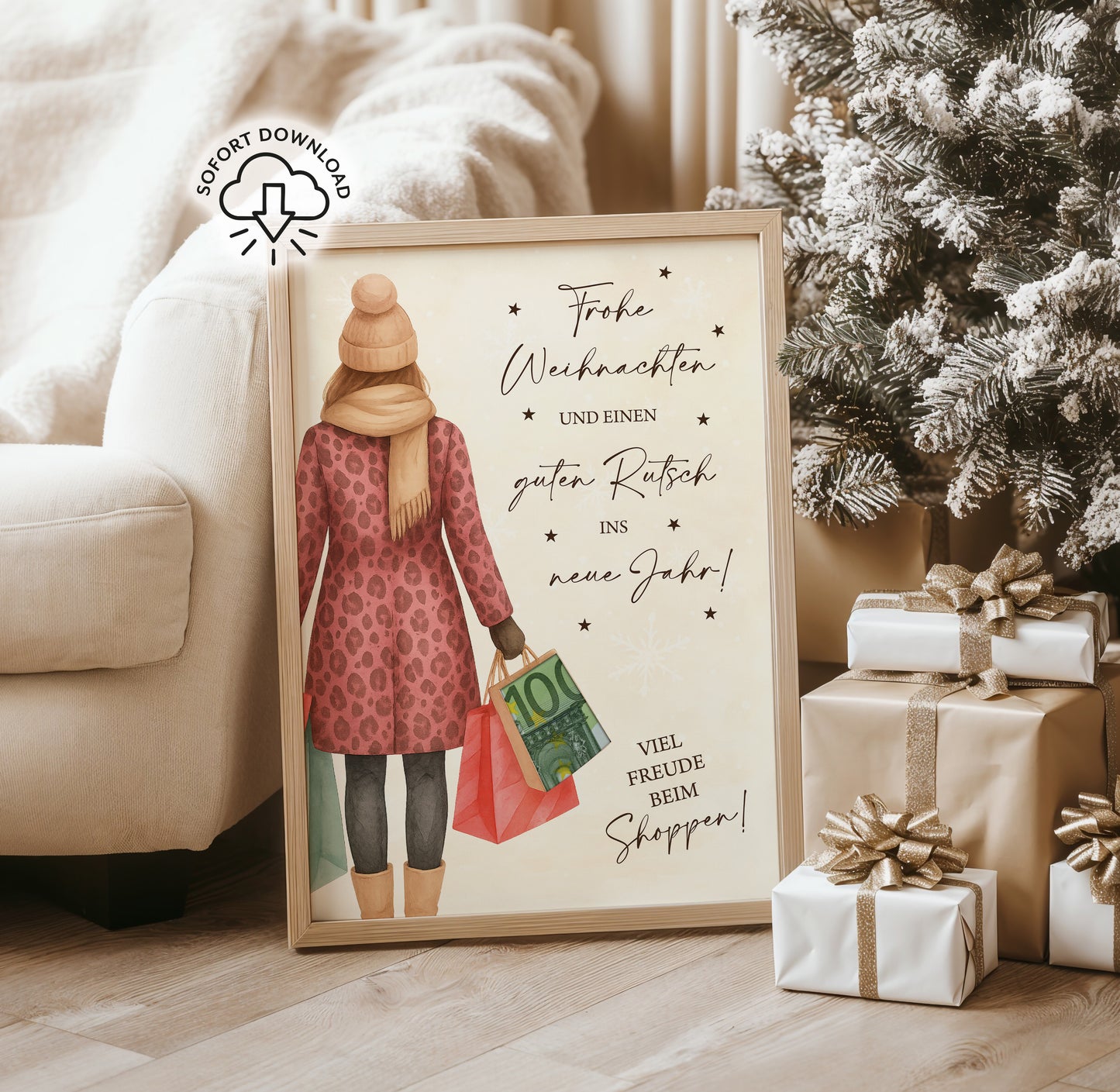 Shopping Geldgeschenk Weihnachten | Weihnachtsgeschenk