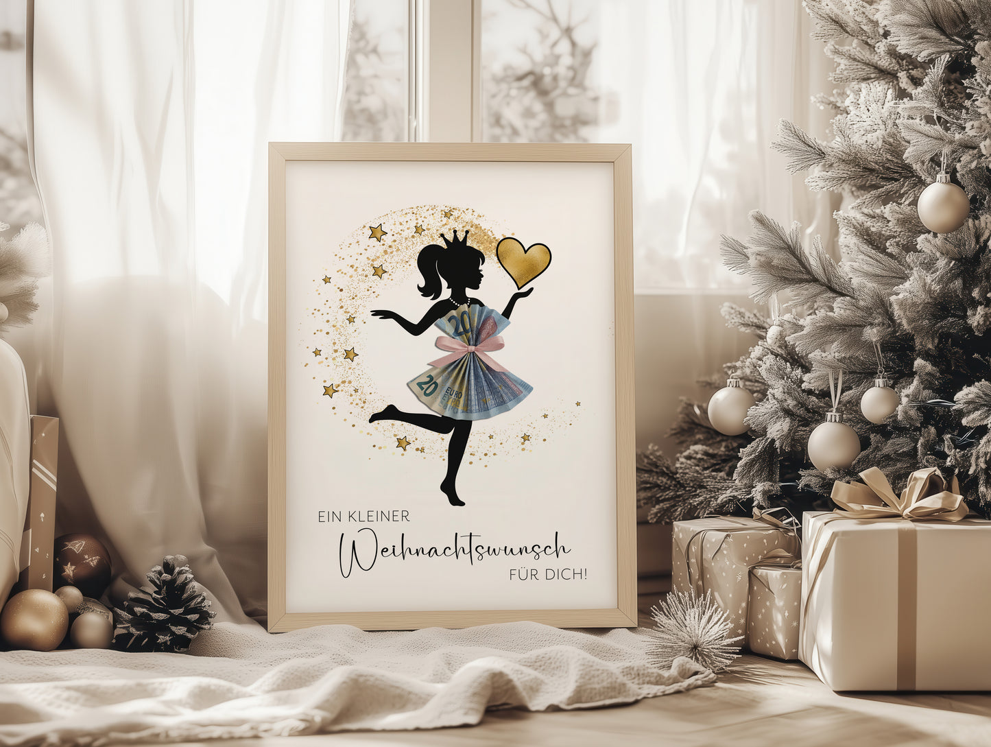 Geldgeschenk Weihnachten | Weihnachtsgeschenk Geldkleid Shopping