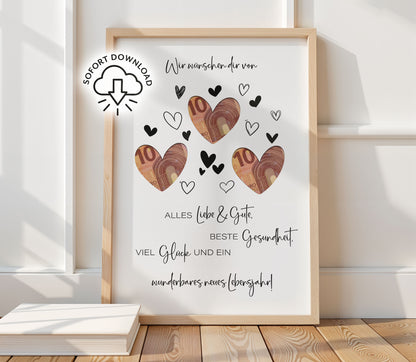 Geldgeschenk zum Geburtstag | Von Herzen