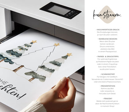 Frohe Scheinachten- Geldgeschenk Weihnachten | Weihnachtsgeschenk Vorlage