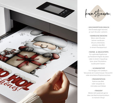 HO HO HOL dir was Schönes - Geldgeschenk Weihnachten digitaler Download