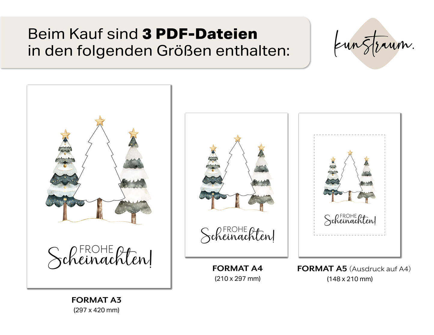 Frohe Scheinachten- Geldgeschenk Weihnachten | Weihnachtsgeschenk Vorlage