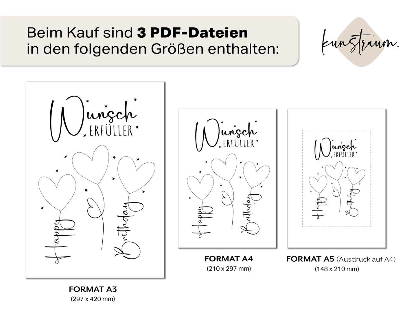 Printable „Kleiner Wunscherfüller“ | Geldgeschenk zum Geburtstag | Last-Minute Geschenk | Digitaler Download PDF