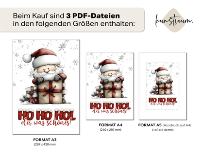 HO HO HOL dir was Schönes - Geldgeschenk Weihnachten digitaler Download