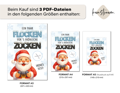 Frohes ZOCKEN - Geldgeschenk Weihnachten
