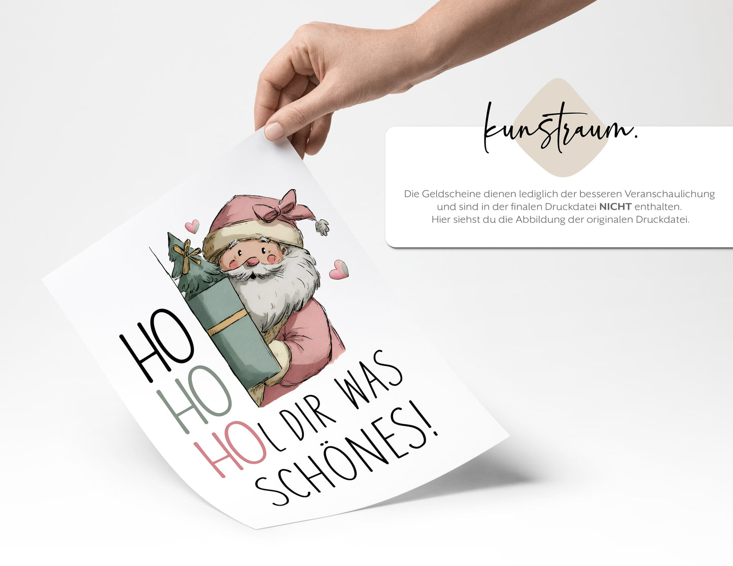 HO HO HOL dir was Schönes - Geldgeschenk Weihnachten