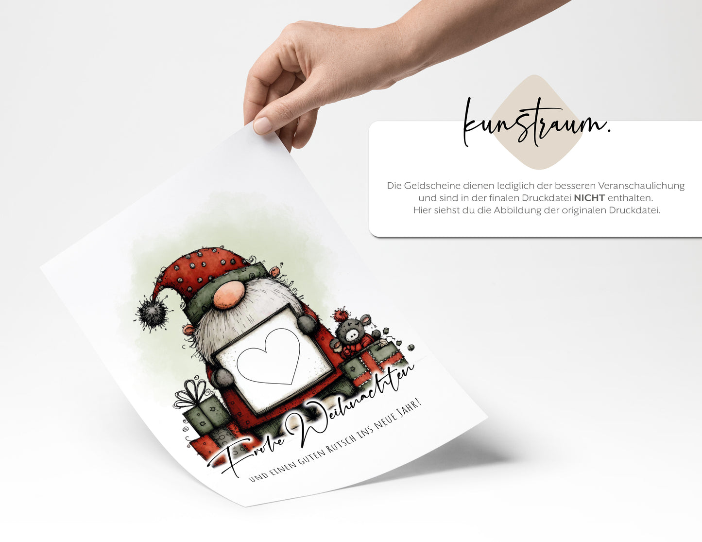 Wichtel Geldgeschenk Weihnachten