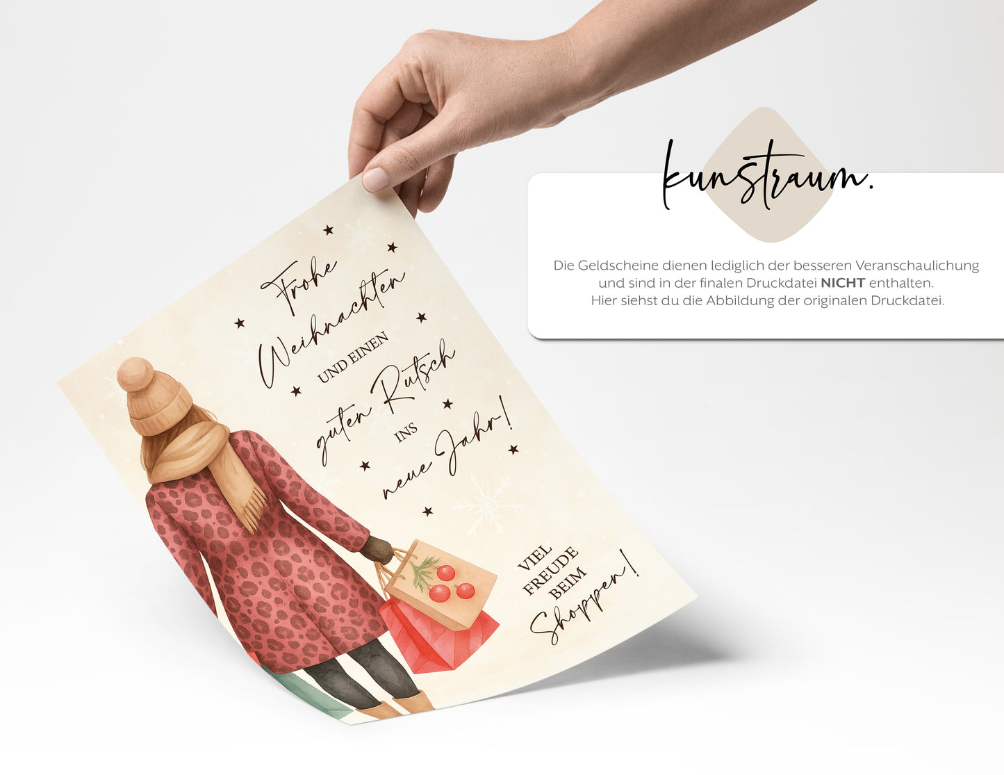 Shopping Geldgeschenk Weihnachten | Weihnachtsgeschenk