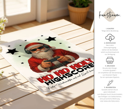 HO HO HOLY Highscore - Geldgeschenk Weihnachten