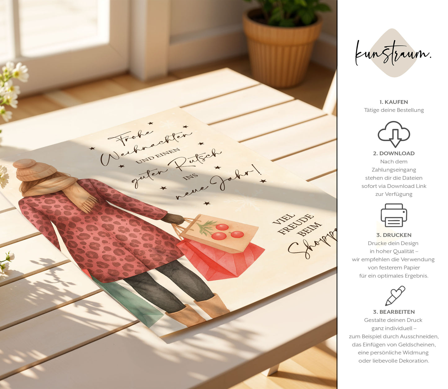 Shopping Geldgeschenk Weihnachten | Weihnachtsgeschenk