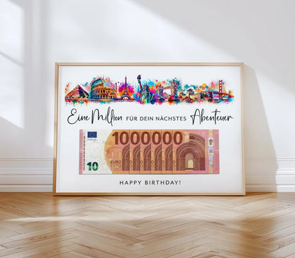 Eine Million für dein nächstes Abenteuer - Geldgeschenk